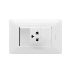 Toma simple 2P+T 16A Univ. Blanco