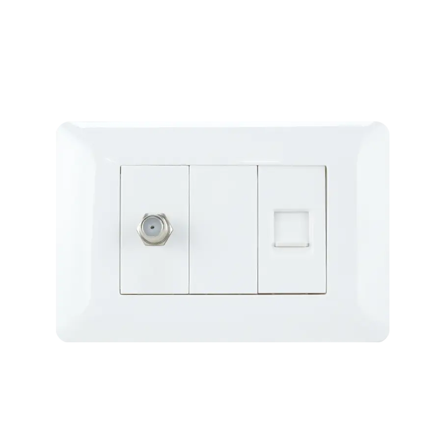 Toma Coaxial Tv + Toma Data RJ45 Cat 6
