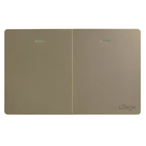 Interruptor 3 vías doble 10A Dorado V6