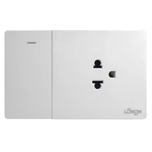 Interruptor 3 vías simple 10A + Toma simple 2P+T 15A