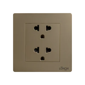 Toma doble 2P+T 16A Dorado K2