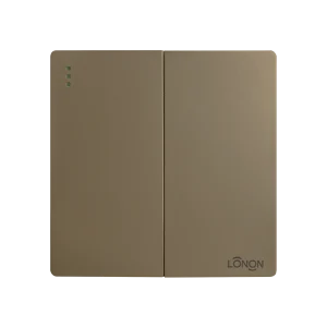 Interruptor 3 vías doble 16A Dorado K2