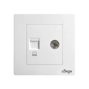 Salida DATA Cat.6 + Toma TV coaxial K2